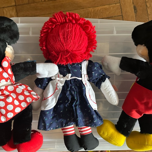 ❌SOLD❌Mickey Mouse Mini Mouse Raggedy Ann Dolls - Picture 2 of 4
